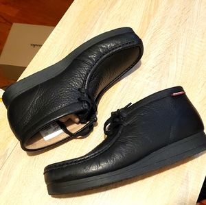 Wallabee Boot Black Leather